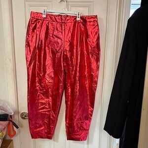 Eloquii Red Metallic Pants